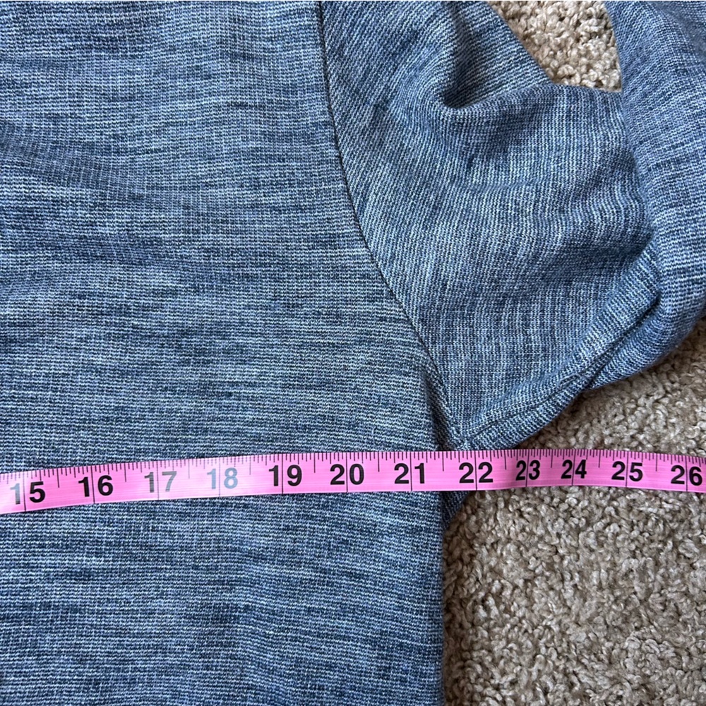 Men’s Super Massive Heather Blue Fleece Hoodie Sweater Sweater Size Medium |D68 - Picture 7 of 9